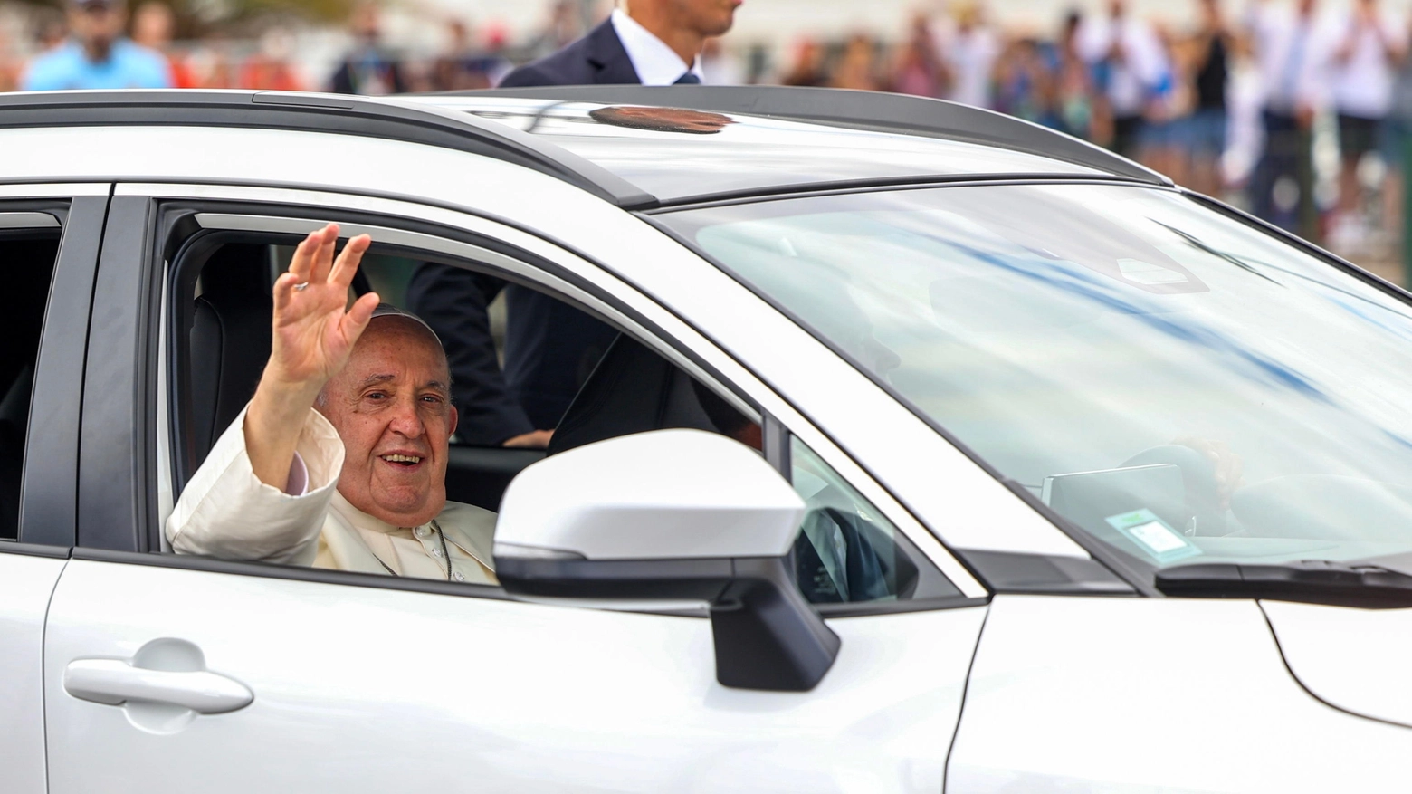L'arrivo di Papa Francesco in Portogallo