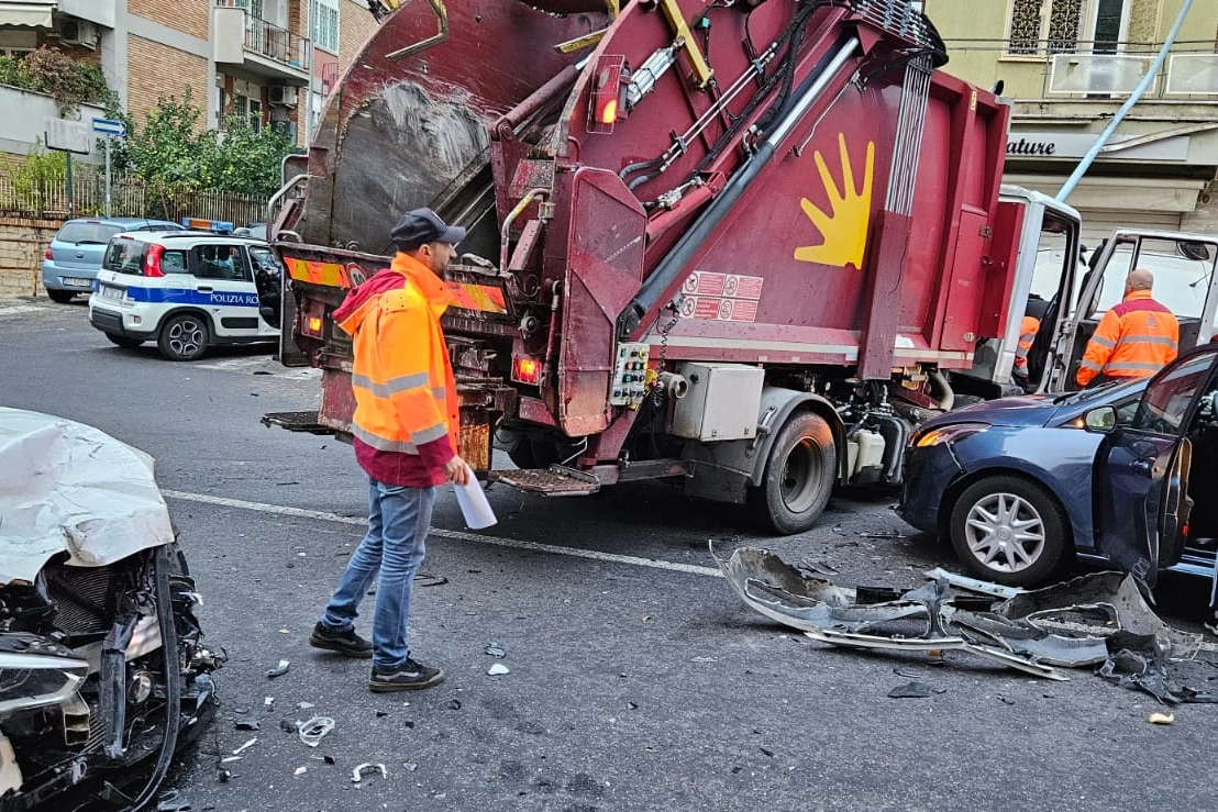 La scena dell'incidente di via Torrevecchia a Roma