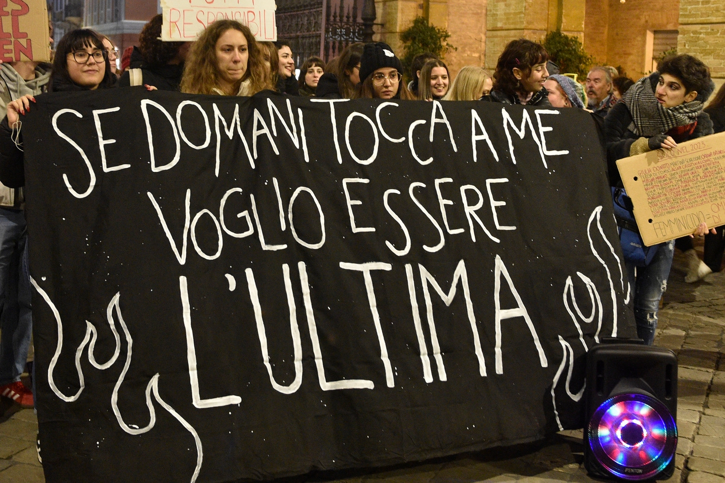 Manifestazione per Giulia Cecchettin all'Università di Macerata