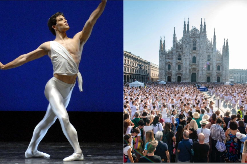 Roberto Bolle e l'evento in piazza Duomo