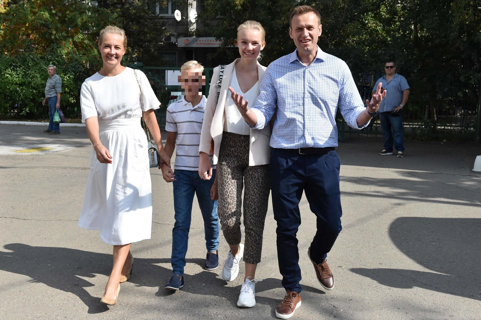 Navalny e la sua famiglia (Ansa)