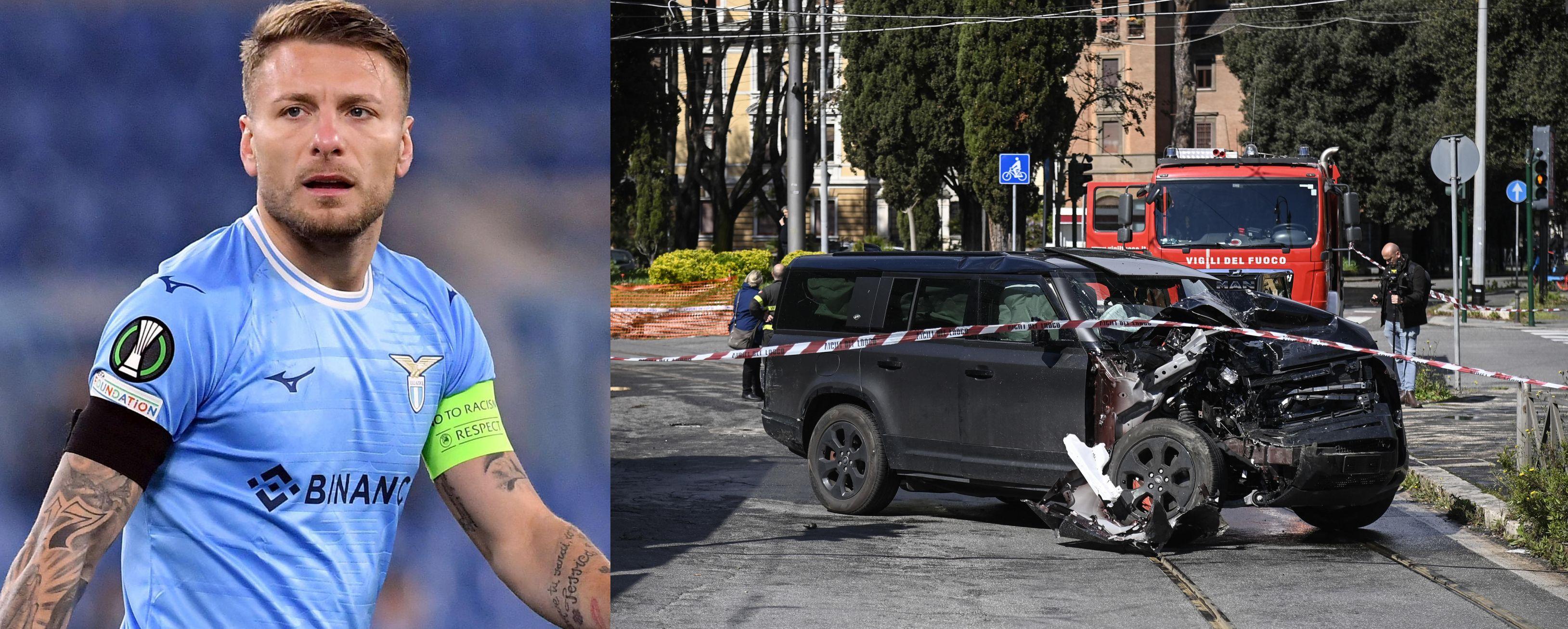 Incidente per Ciro Immobile trauma a colonna e costola rotta. La