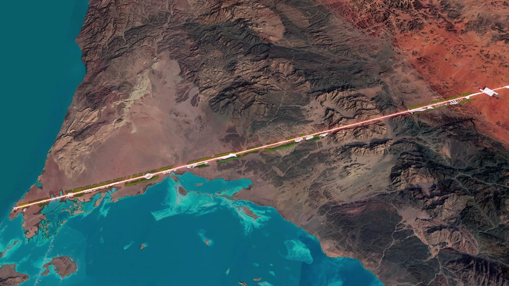 Il progetto della città The Line, in Arabia Saudita - Foto: screenshot YouTube/NEOM