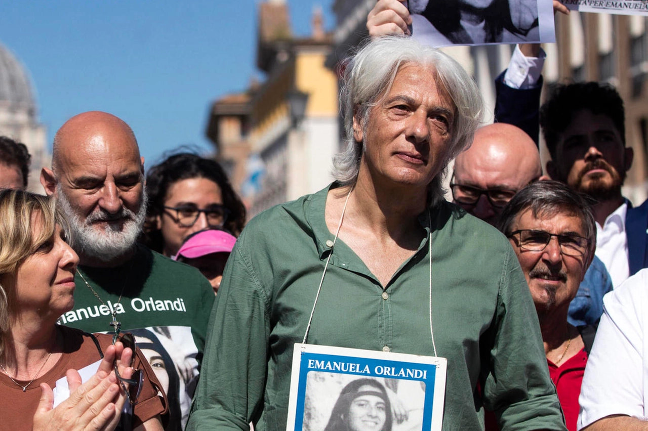 Pietro Orlandi, fratello di Emanuela, durante uno degli ultimi sit-in per la sorella