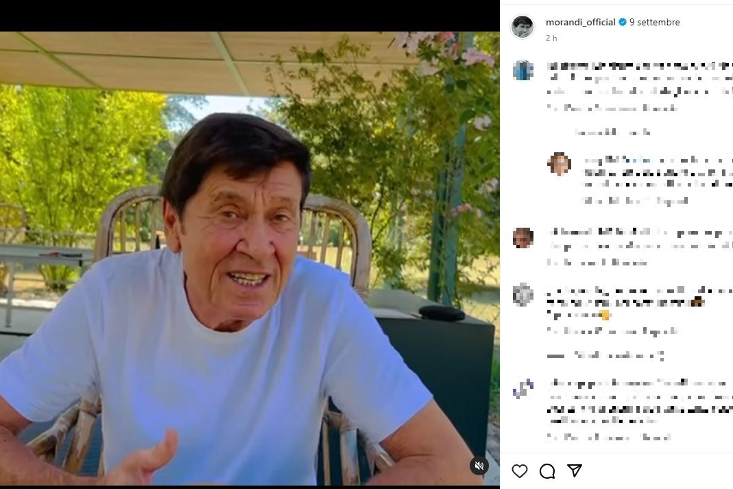 Gianni Morandi annuncia una pausa dai social network