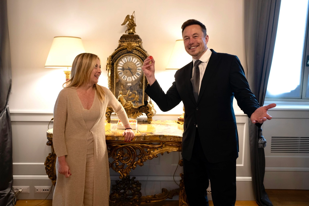 Giorgia Meloni ed Elon MUsk