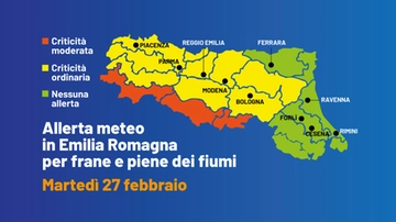 Pioggia e neve in Emilia Romagna il 27 febbraio: le zone con l’allerta arancione