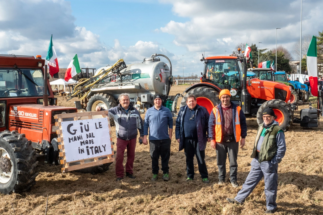 Una protesta degli agricoltori