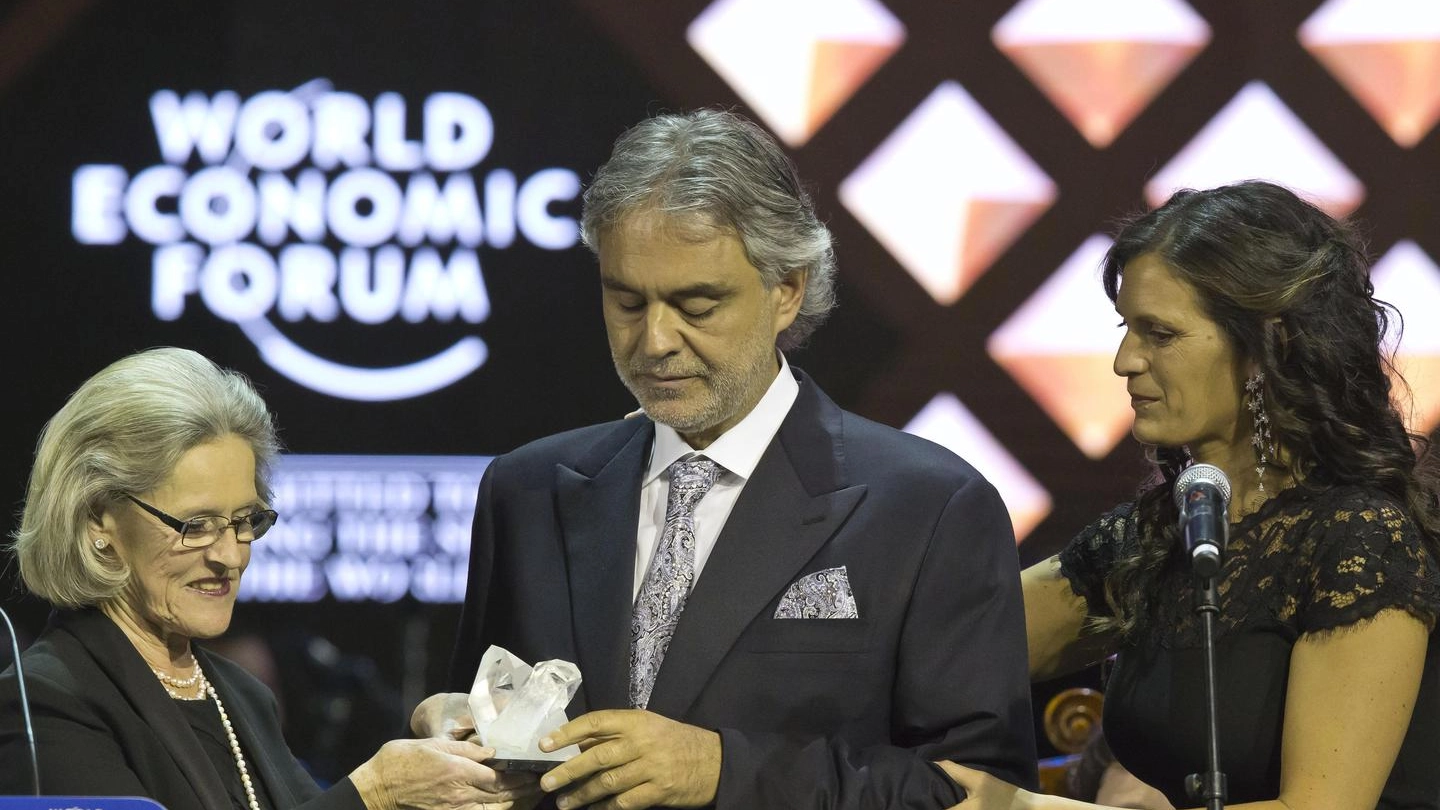 Andrea Bocelli al World Economic Forum di Davos