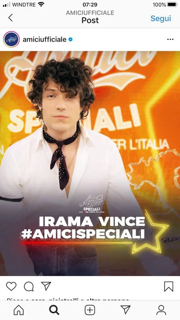 Amici Speciali, il vincitore è Irama dopo il testa a testa con Michele Bravi