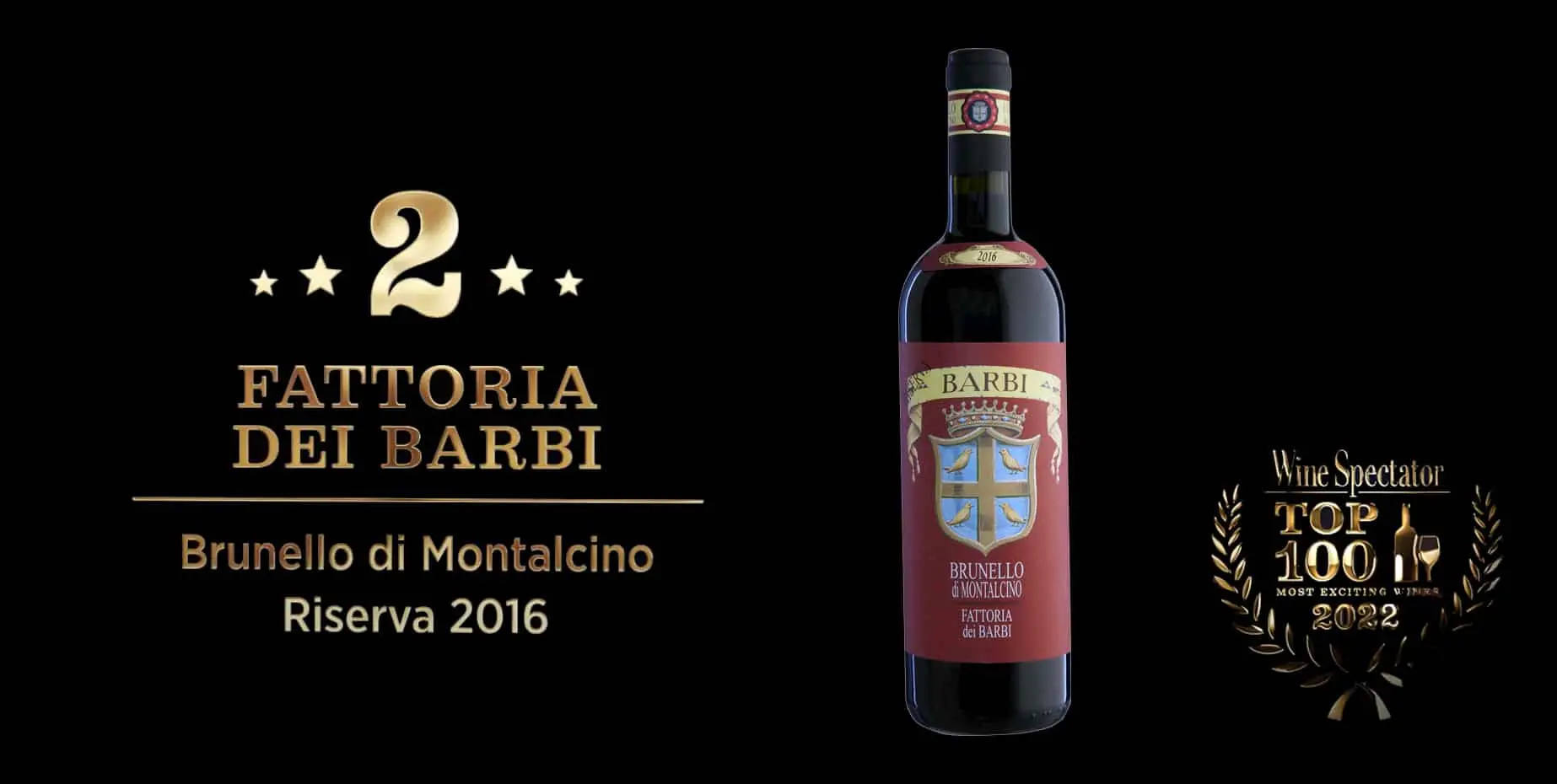 Il Brunello di Montalcino Riserva 2016 porta Fattoria dei Barbi nell'Olimpo dei vini