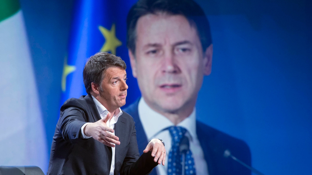 Renzi nello studio di Lucia Annunziata (Imagoeconomica)