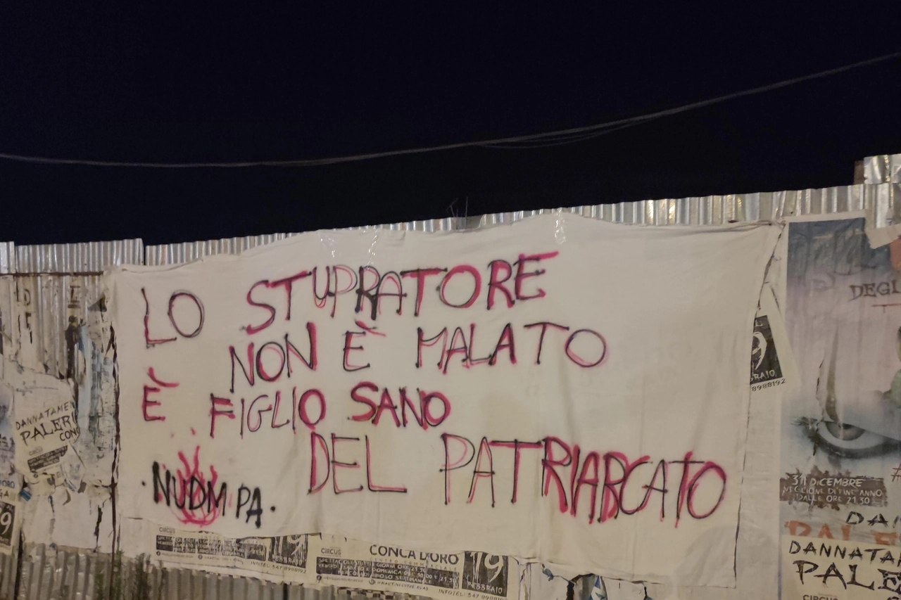 Corteo solidarietà a Palermo per la vittima dello stupro (Ansa)