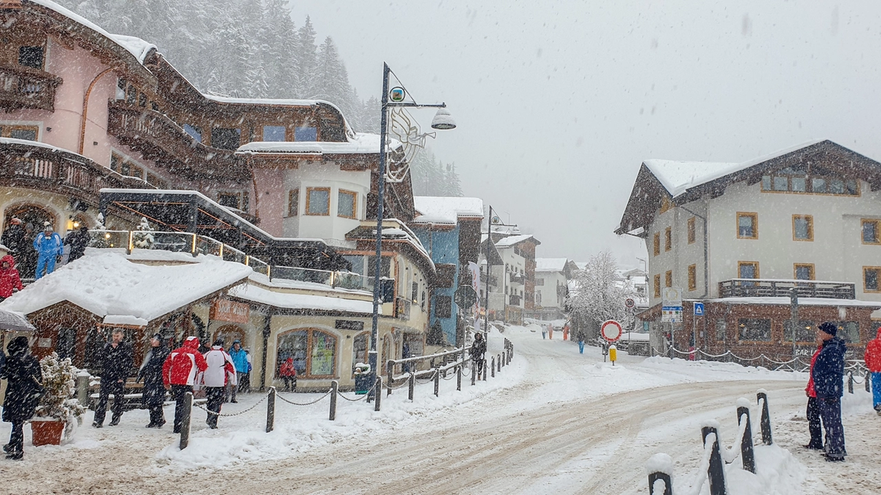 La neve a Canazei in un'immagine di archivio (foto iStock)