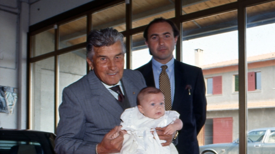 Ferruccio Lamborghini con il figlio Tonino e il nipote Ferruccio junior