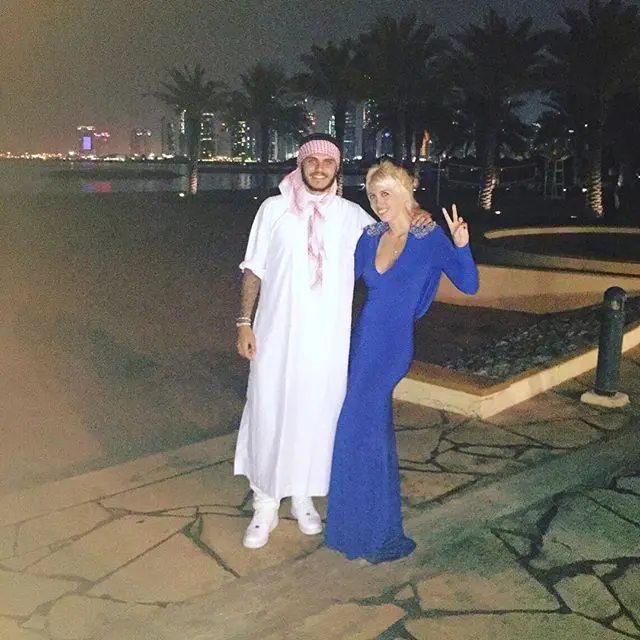 Icardi e Wanda Nara Capodanno in Qatar