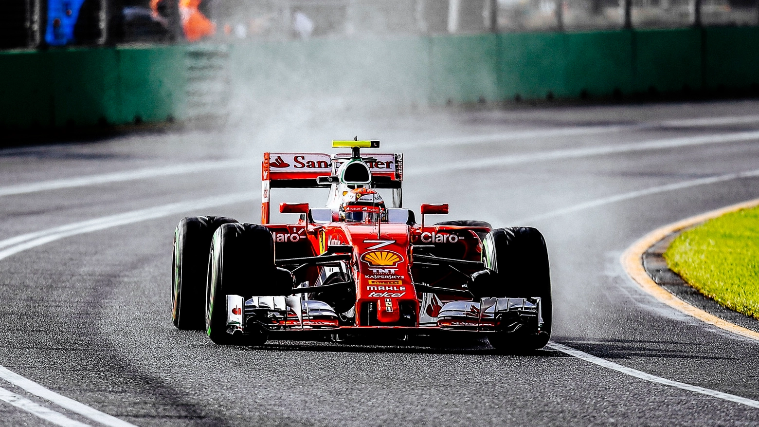 Raikkonen sotto la pioggia (Ferrari.com)