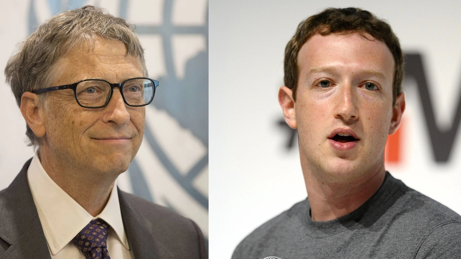 Bill Gates e Marc Zuckerberg (Newpress Olycom)