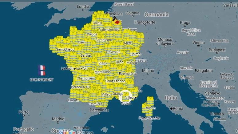 Il sito blocage17novembre.com mostra i punti della protesta