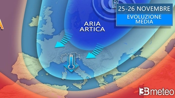 Previsioni meteo: irruzione artica, 10 giorni di freddo. Ipotesi neve in pianura e sulle coste