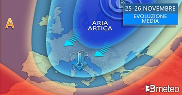 Previsioni meteo: irruzione artica, 10 giorni di freddo. Ipotesi neve in pianura e sulle coste