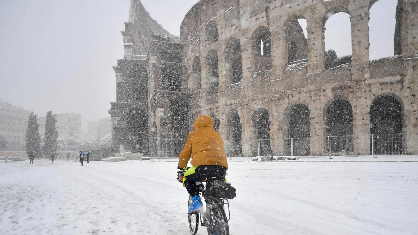 La neve a Roma (Lapresse)