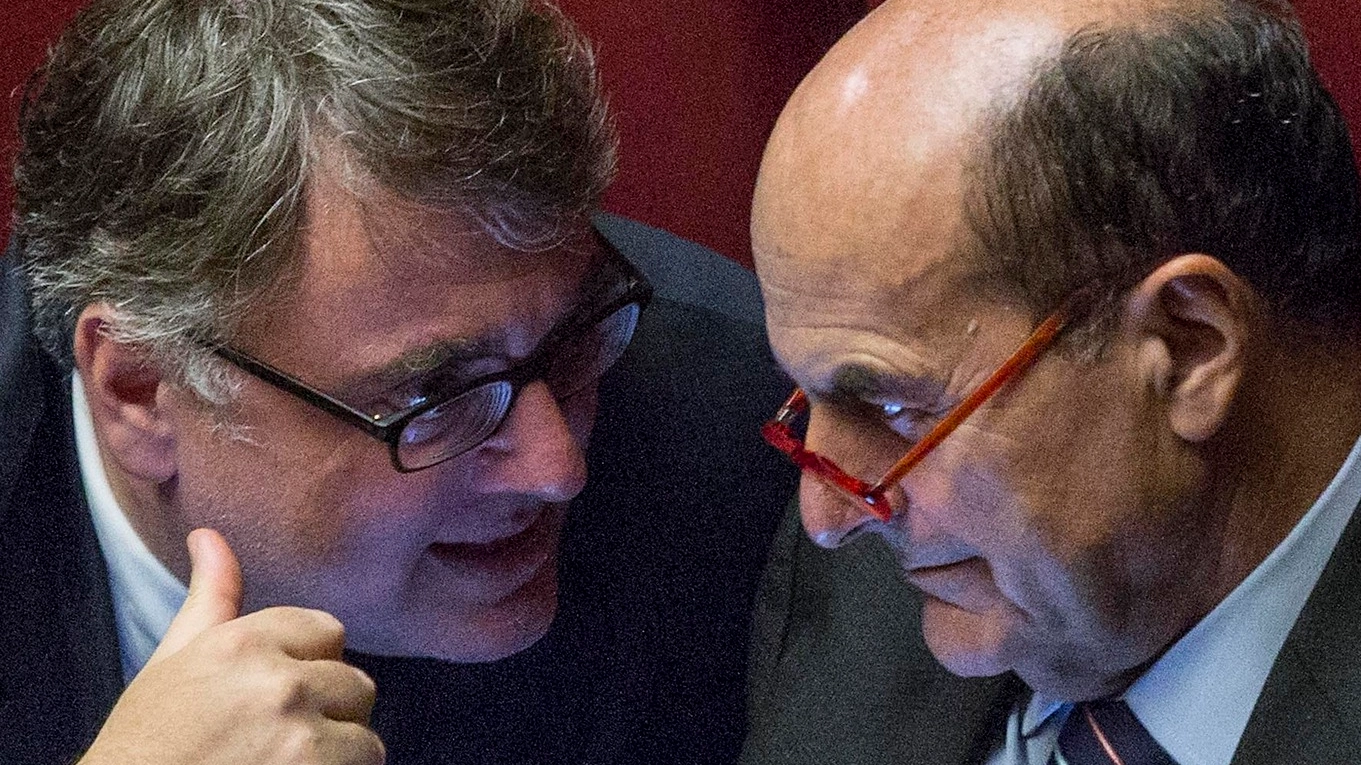 Miguel Gotor e Pier Luigi Bersani (LaPresse)