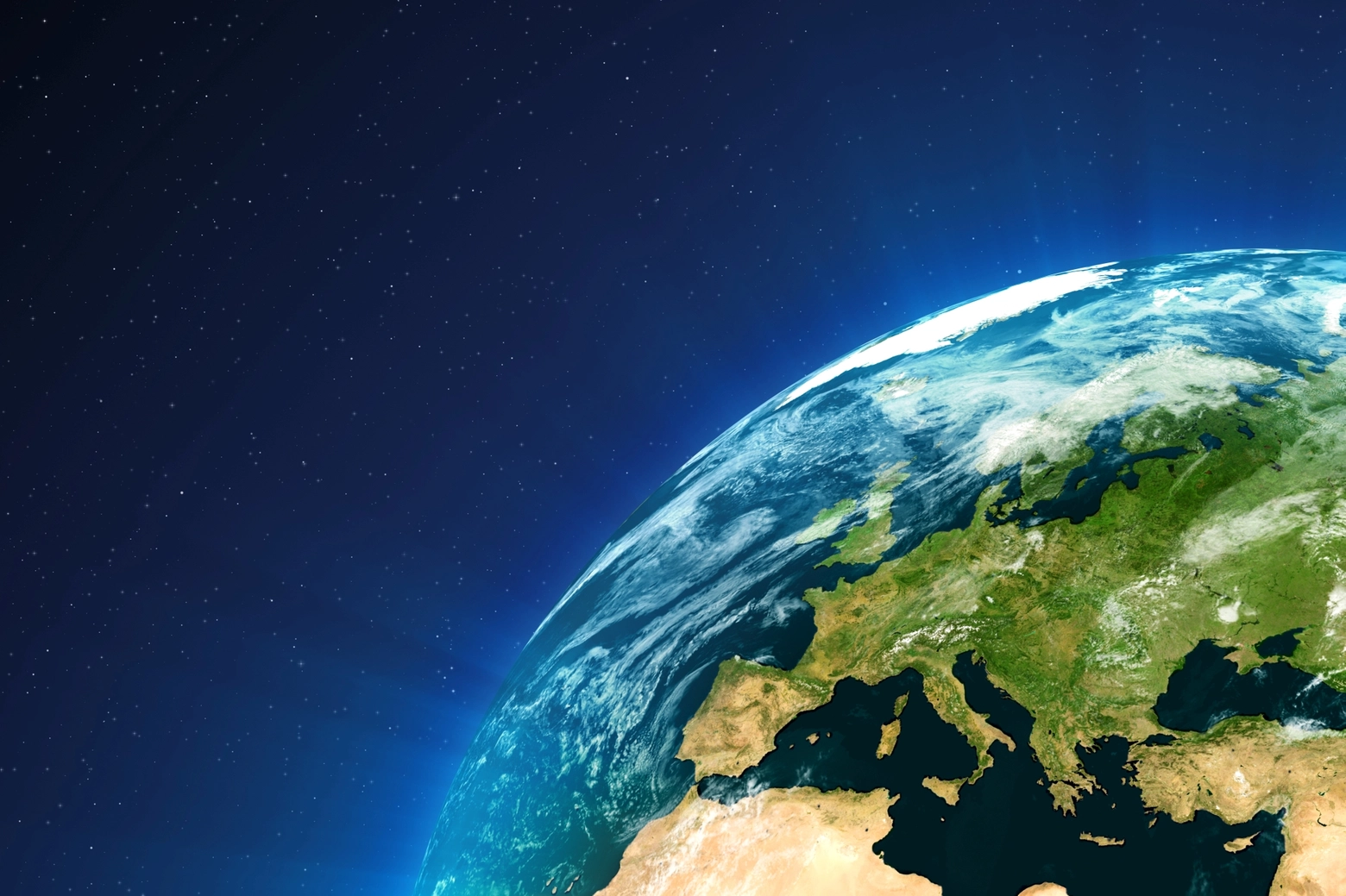 L'Europa e l'Atlantico visti dall'alto (foto iStock)