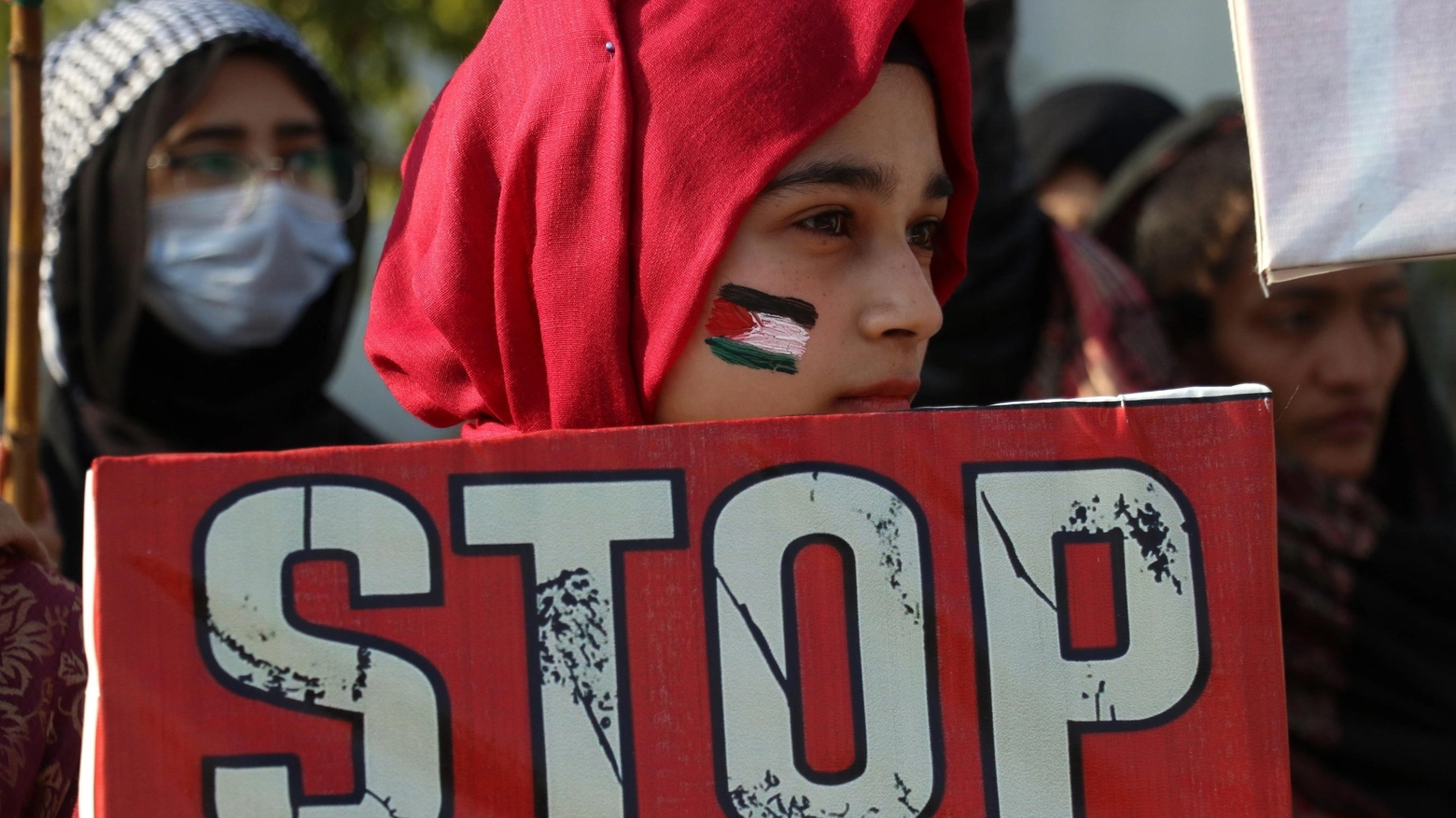 Proteste in Pakistan per la guerra in Palestina (Ansa)