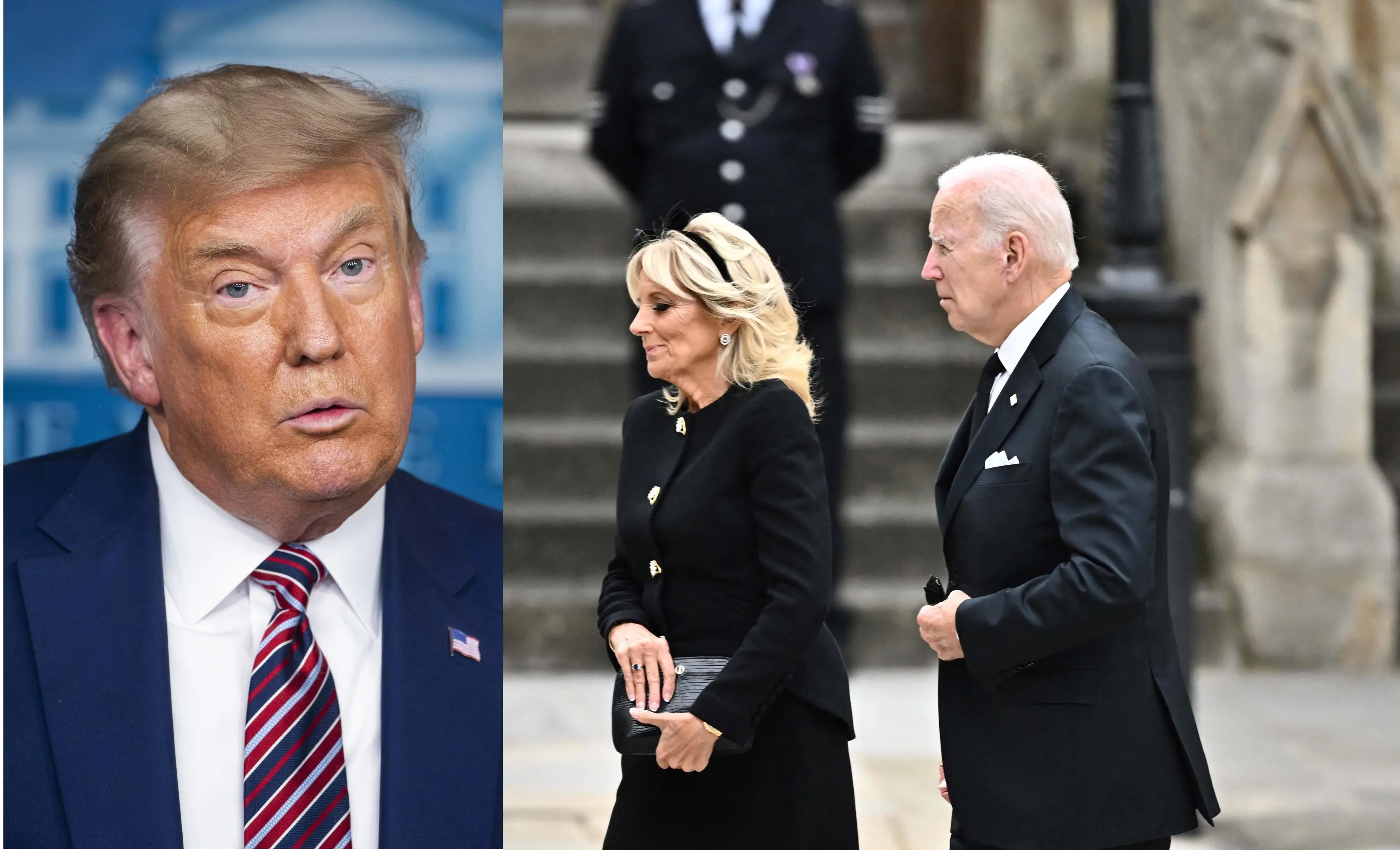 Trump deride Biden: "In 14esima fila al funerale della regina"