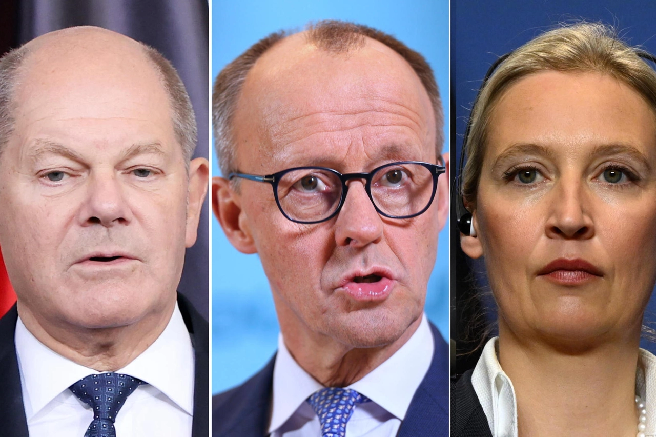 Il cancelliere tedesco Olaf Scholz, Friedrich Merz, Alice Weidel (Ansa)