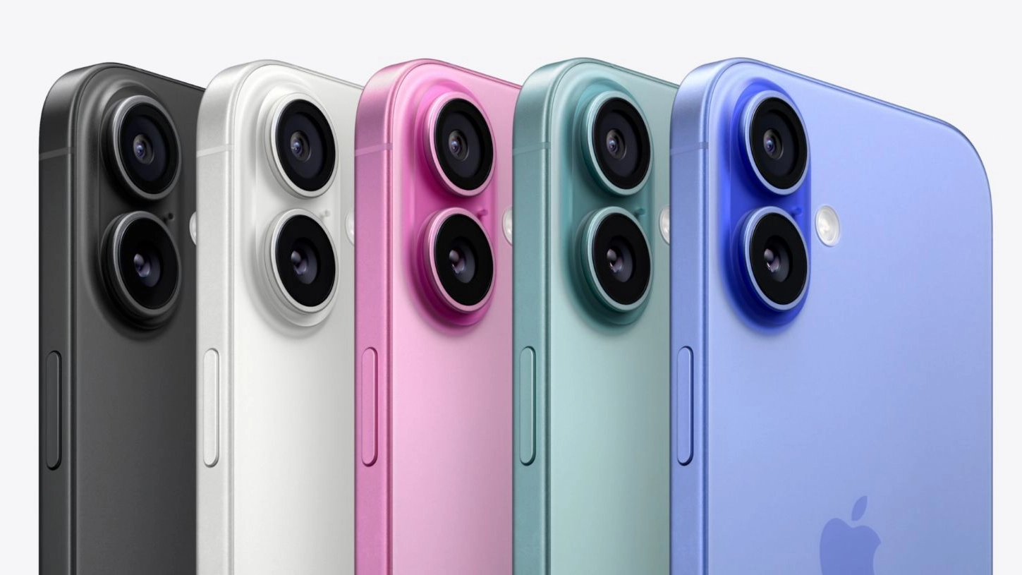 iPhone 16 nuovi colori: nero, bianco, rosa, verde e blu