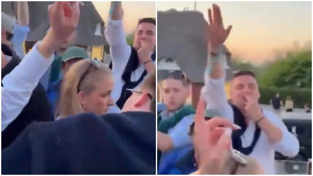 Germania, saluto nazista e cori anti-stranieri nel locale vip (frame video)