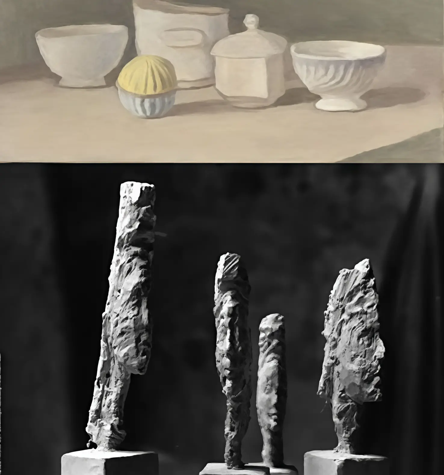 Giacometti e Morandi ‘Moments immobiles’