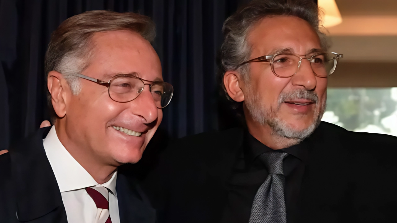 Paolo Bonolis, 63 anni, con il suo ex manager Lucio Presta, 64 anni