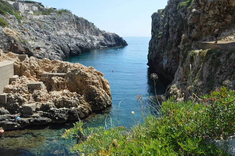 L'insenatura rocciosa in località Ciolo