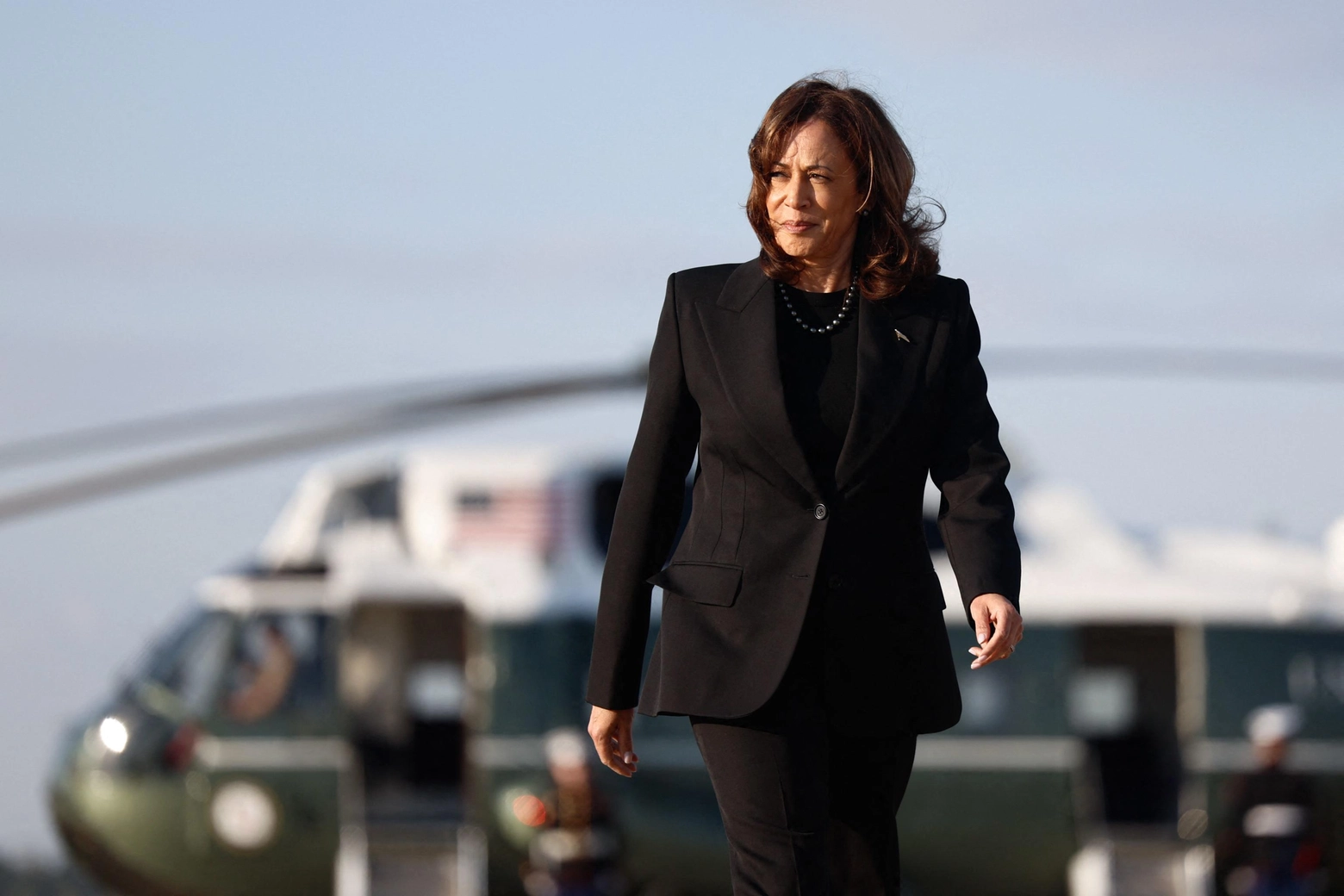 La vice presidente, e candidata alla presidenza, Kamala Harris