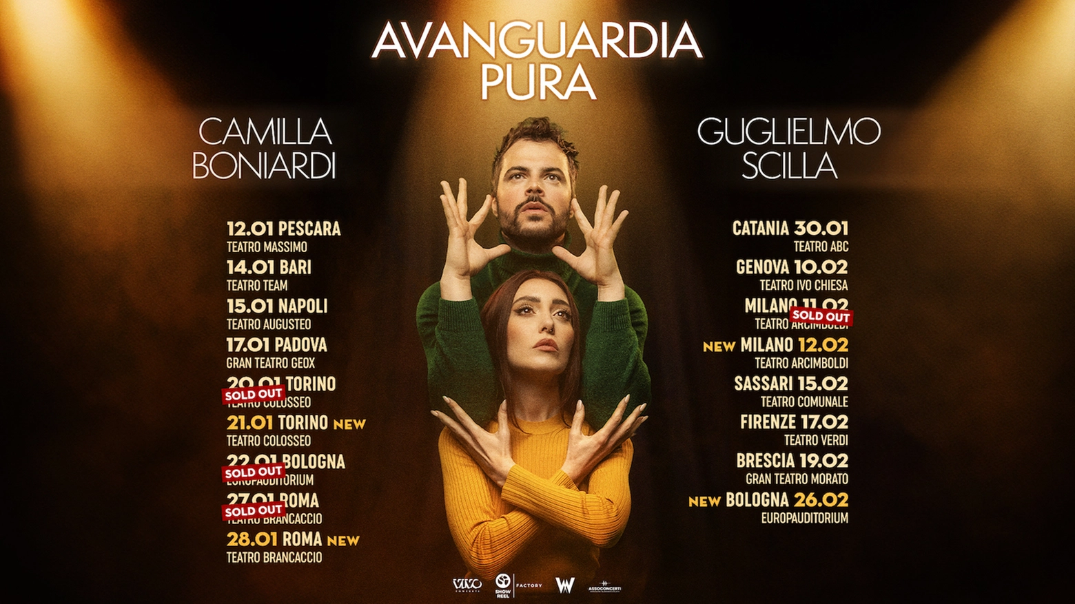Guglielmo Scilla e Camihawke a teatro con 'Avanguardia pura'