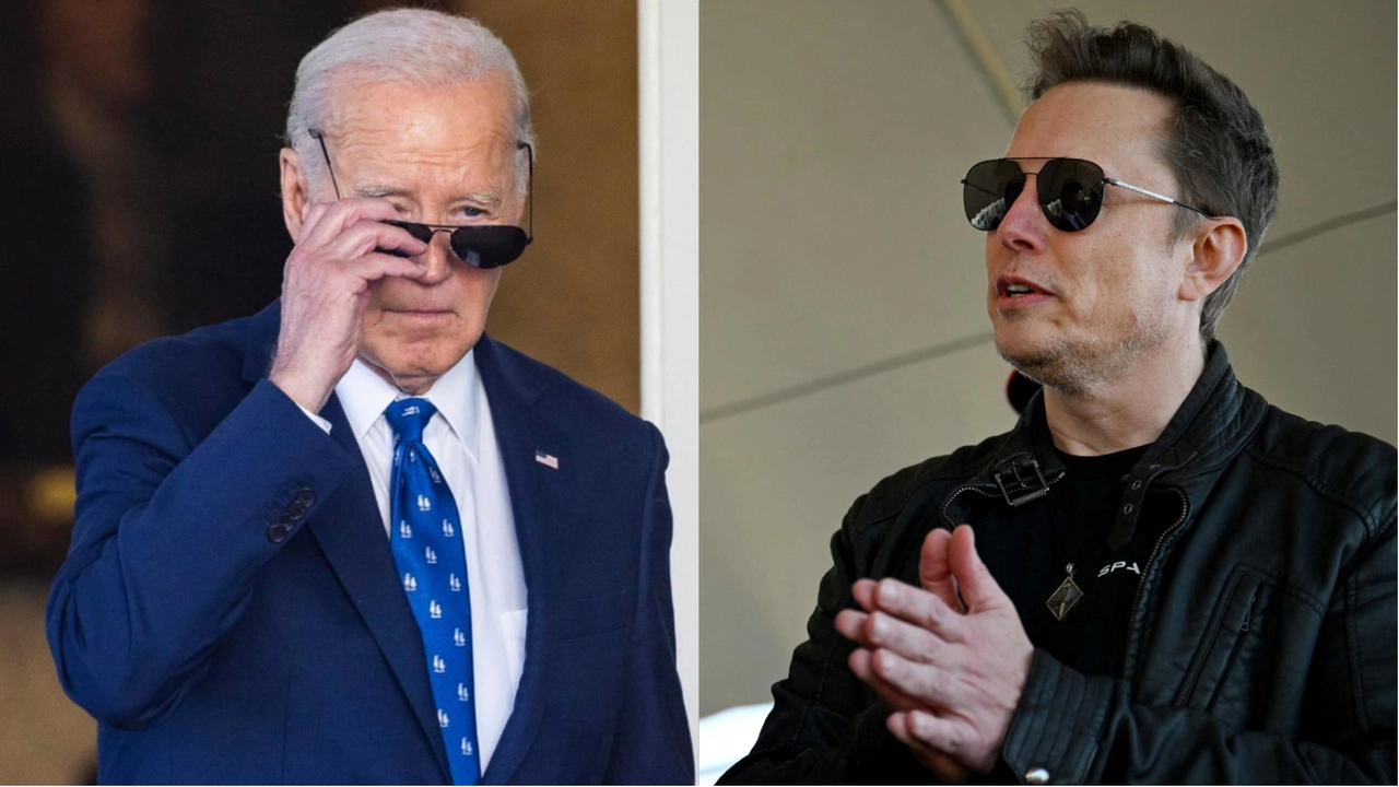 Joe Biden ed Elon Musk (Ansa)