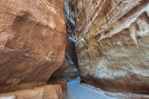Il siq di ingresso a Petra
