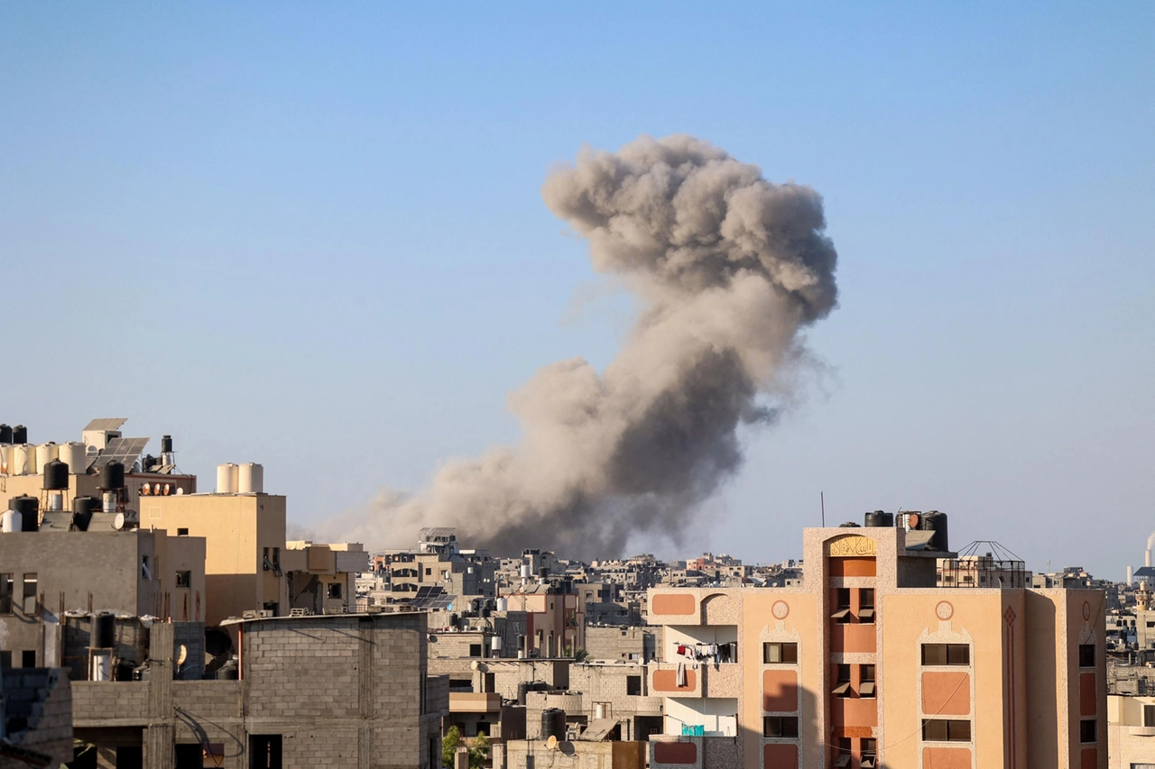 Il quartiere Sheikh Radwan di Gaza City bombardamento da Israele l'11 agosto 2024