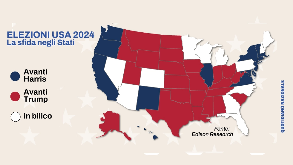 Elezioni Usa 2024, la sfida negli Stati