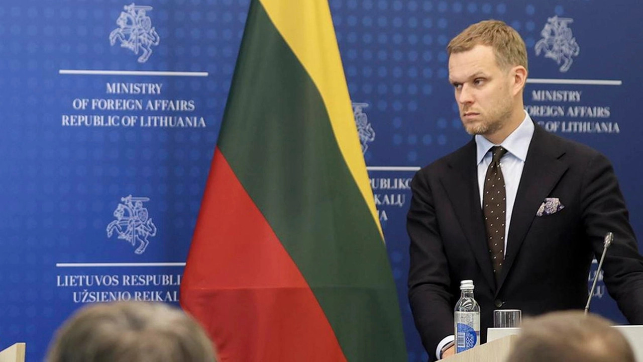 Gabrielius Landsbergis, ministro degli Esteri della Lituania (foto Ansa)