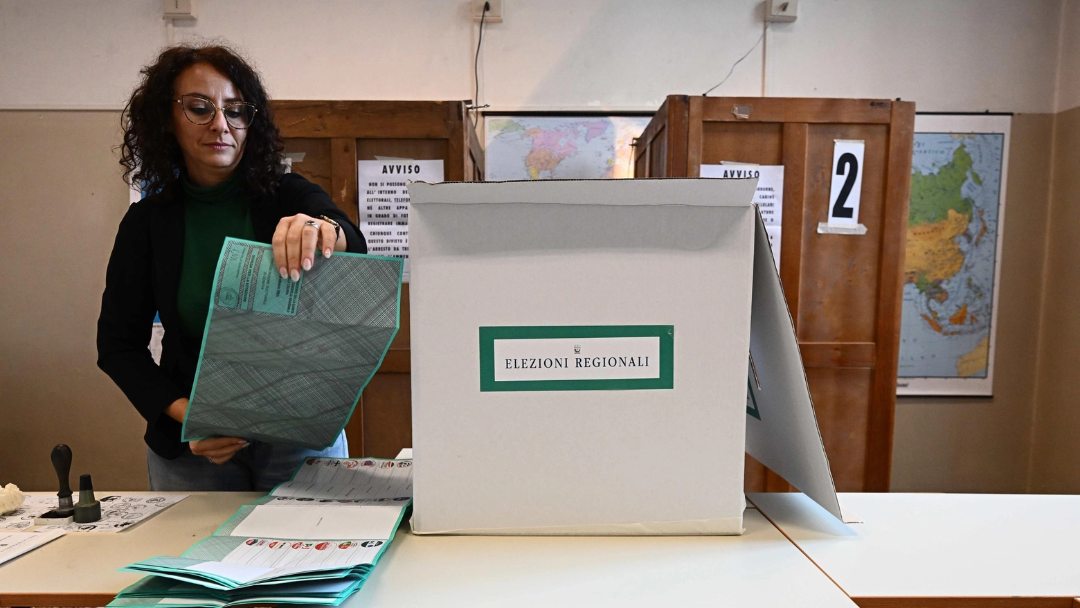 Elezioni regionali in Liguria, lo spoglio (foto Ansa)