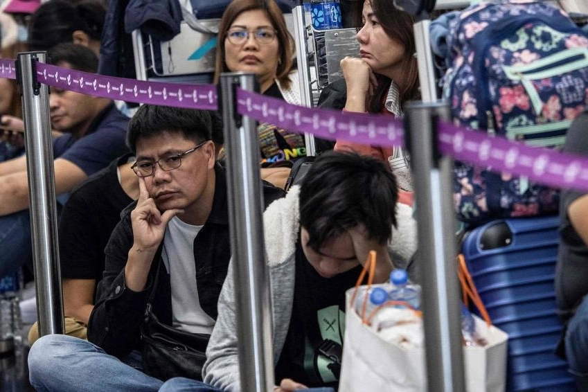 Passeggeri a Hong Kong