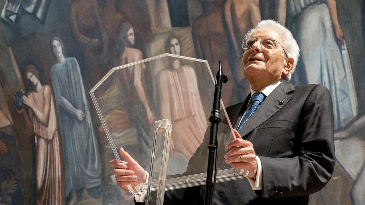 Il presidente Mattarella all'Università La Sapienza (Ansa)