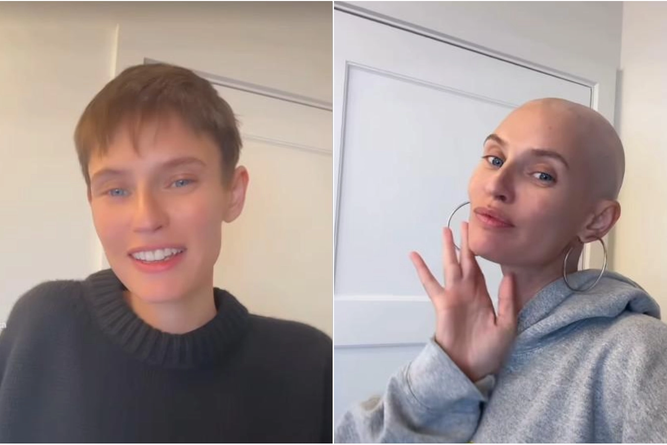 Bianca Balti, prima e dopo (dal profilo Tik Tok)