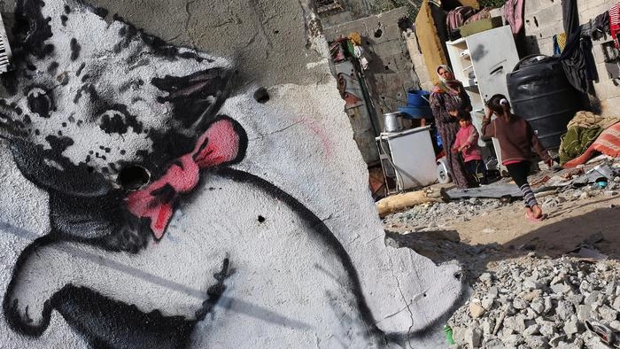 Opera di Banksy a Gaza