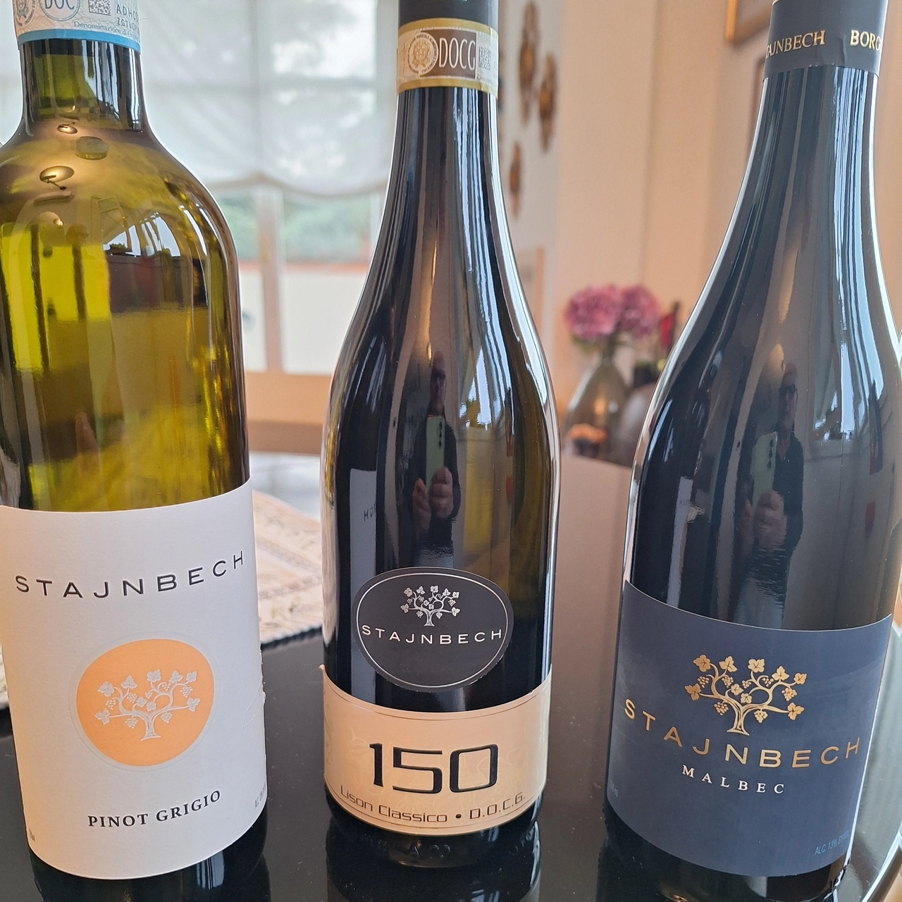 I tre vini Stajnbech degustati