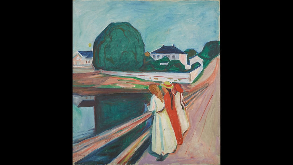 Edvard Munch, The Girls on the Bridge, 1927. Photo: MUNCH